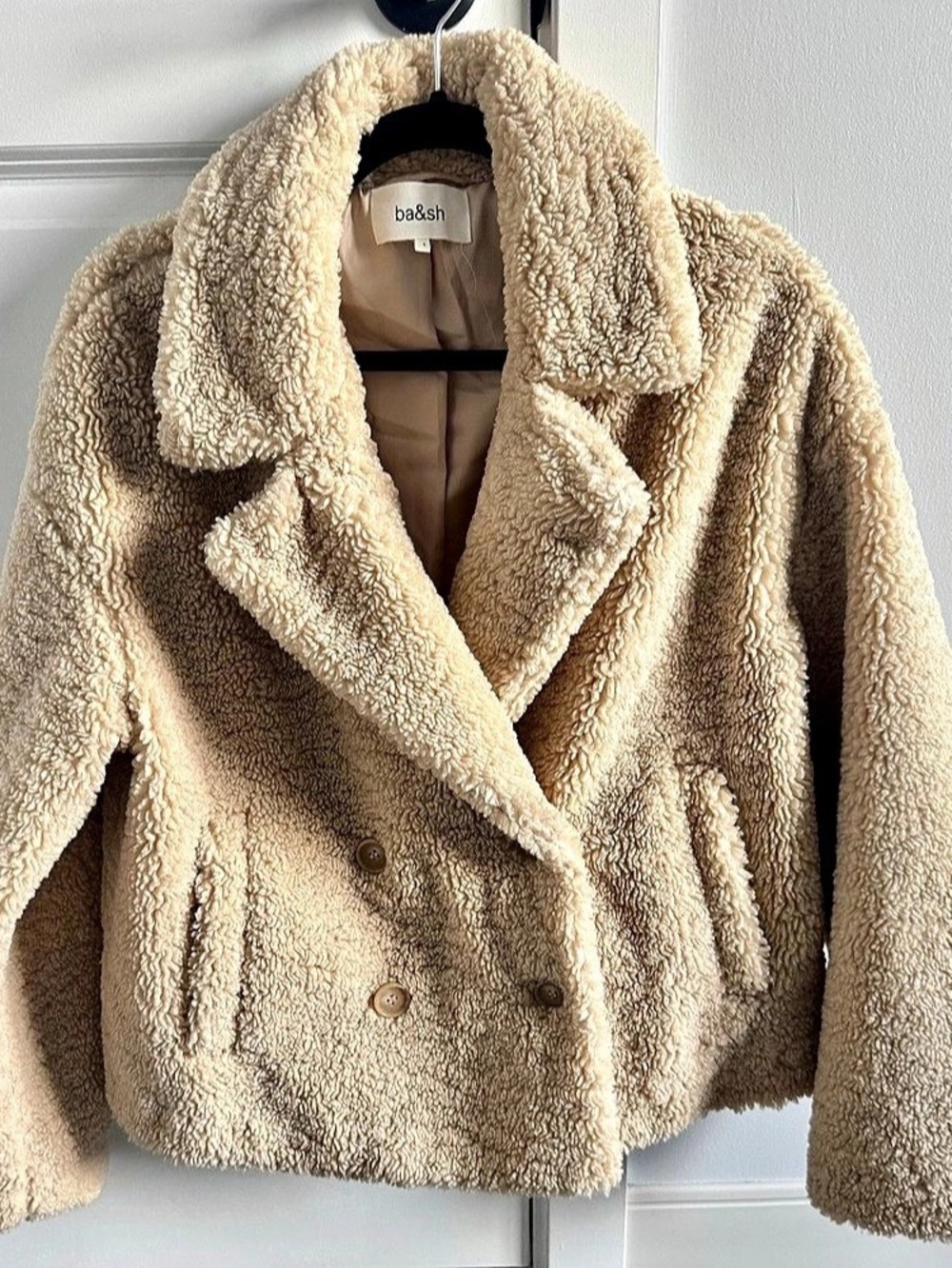 ba&sh Sandy Teddy Jacket Beige
